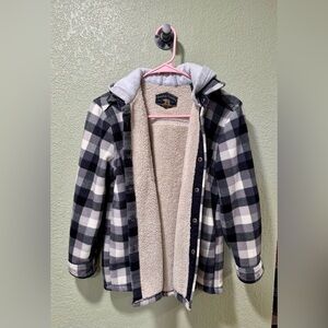 Dry Goods Checkered Kids Jacket with Hood